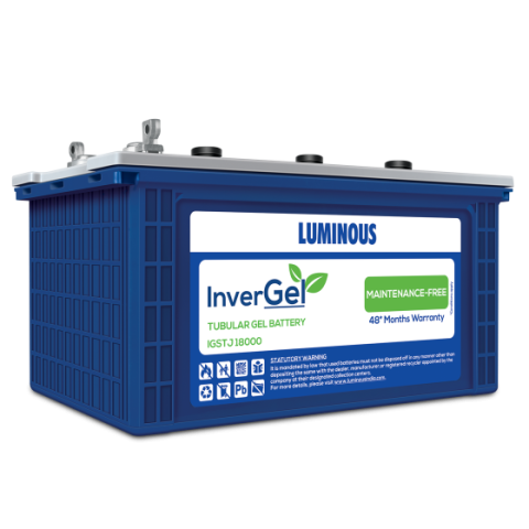 Luminous 150Ah INVERGEL Tall Tubular Gel Battery IGSTJ18000 inverter chennai 